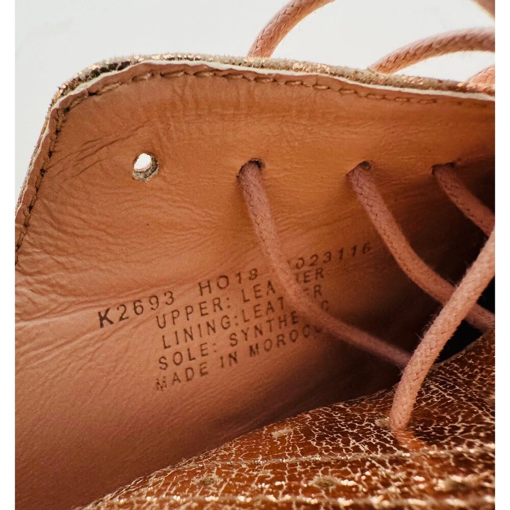 NWOB J Crew rose-gold leather Oxford OPEN BOX Size 7.5 - Picture 4 of 4